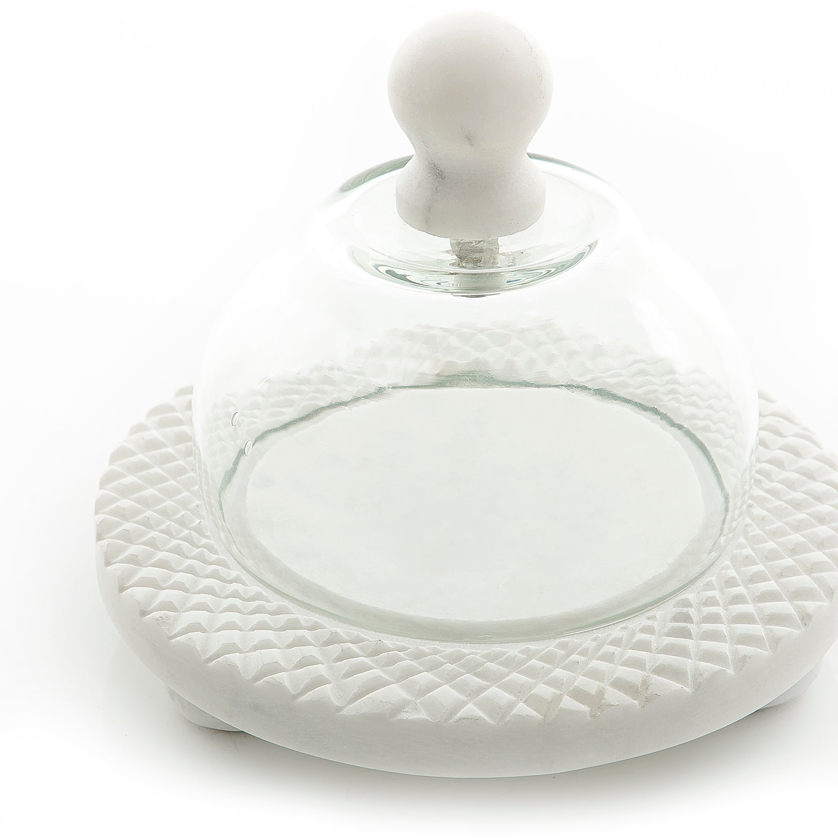 Marble Stand with glass cover