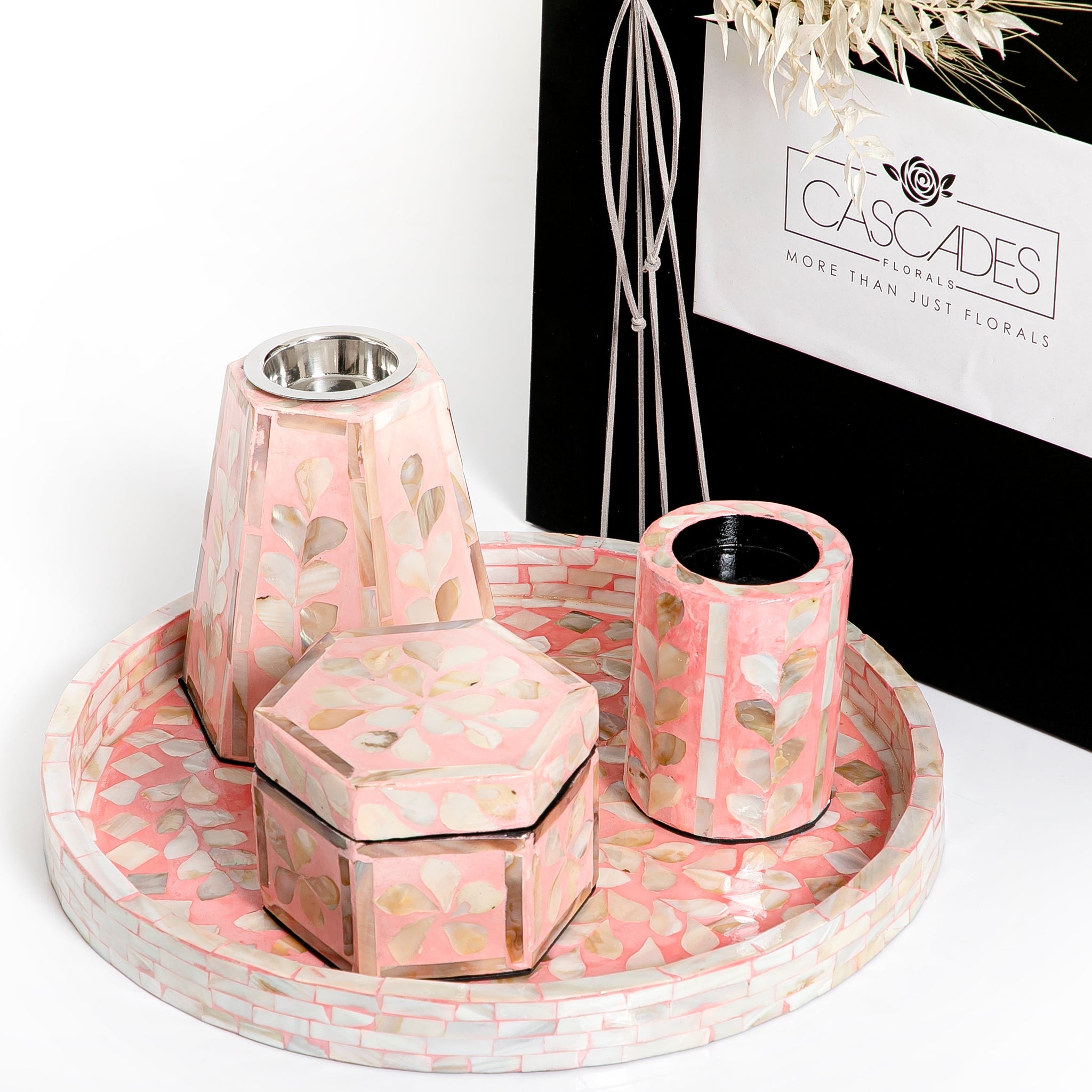 Set of mother of pearl mabkhar with gift box