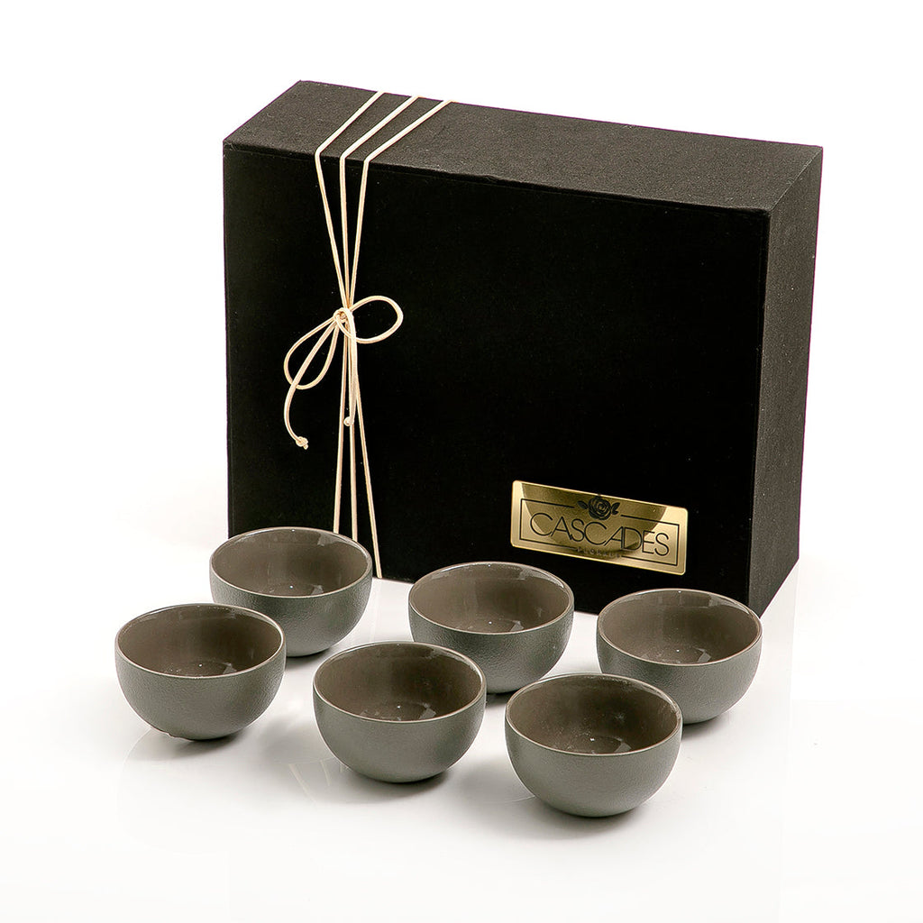 Set of 6 ceramic cups with gift box